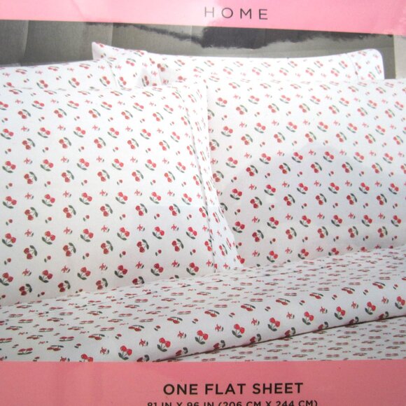 Juicy Couture Full Sheet Set Cherries Home Bedding - Picture 3 of 5